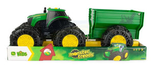 J DEERE 20CM MONSTER TREADS TRACTOR W/WAGON