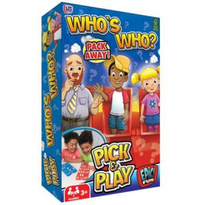 TRAVEL GAME WHO'S WHO PICK & PLAY GAME