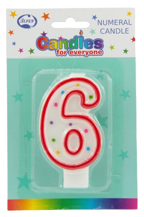 CANDLES ALPEN NUMERALS NO.6