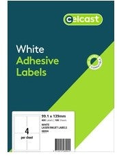 LABELS CELCAST 14UP 99.1X38.1MM LASER/INKJET WHITE PK100