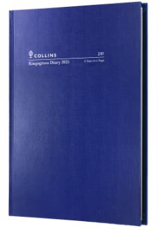 DIARY 2025 COLLINS KINGSGROVE A5 281.P59 2DTP BLUE