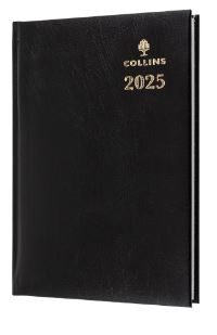 DIARY 2025 COLLINS STERLING A5 384.P99 WTV BLACK