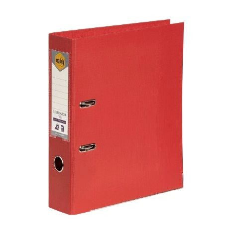 LEVER ARCH FILE MARBIG A4 PE BRIGHT RED