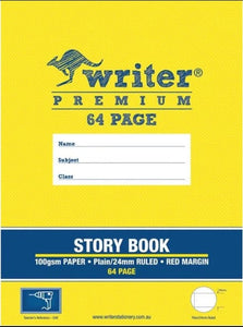 WRITER STORY BOOK TOP HALF PLAIN 64PG 