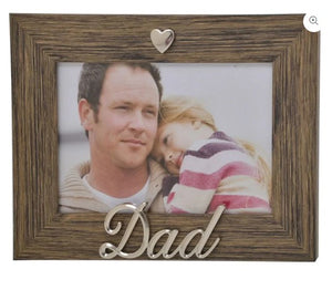 SILVER HEART DAD FRAME 6X4