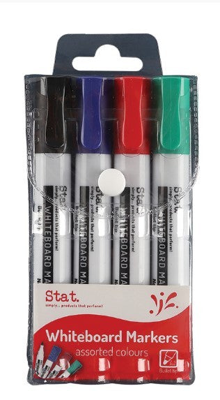 MARKER WHITEBOARD STAT 2.0MM BULLET NIB ASST WLT4