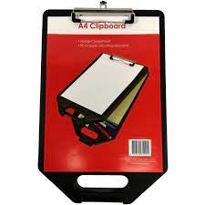 CLIPBOARD GNS A4 WITH STORAGE BLACK