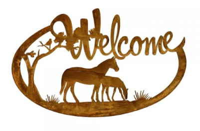 WELCOME HORSE WALL DECOR-BHB056